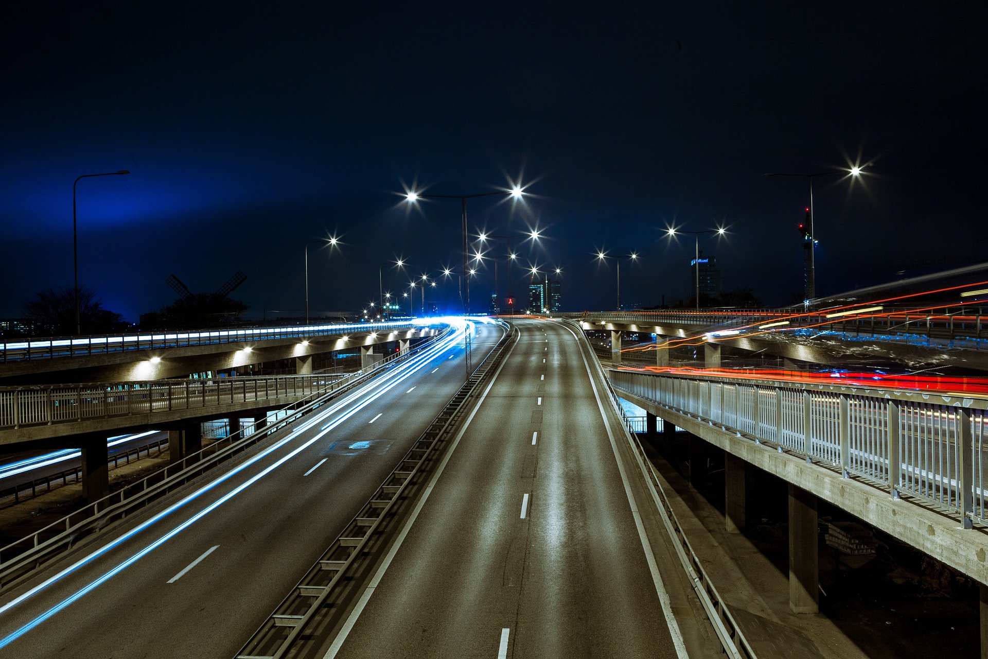 Interstate Highway at Night