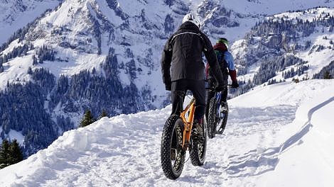Mountain Biking in the Snow