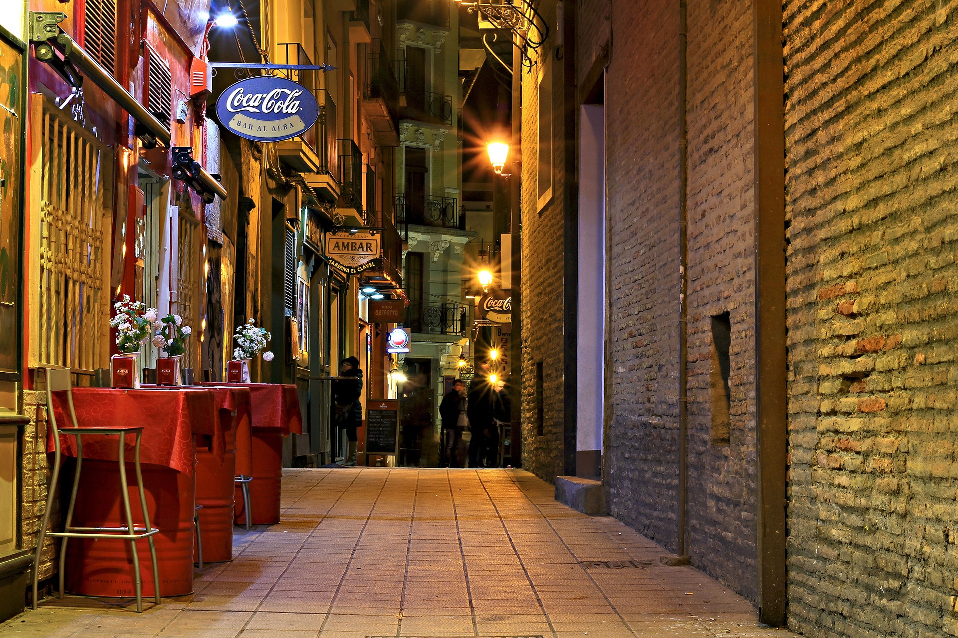 Spanish Bars and Cafes at Night